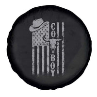 Fourth Of July Western Country Spare Tire Cover Howdy American Flag Cowboy Texas Rodeo Cow Skull