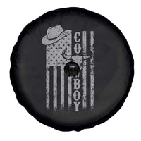 Fourth Of July Western Country Spare Tire Cover Howdy American Flag Cowboy Texas Rodeo Cow Skull