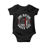 Funny One Nation Under God ESTD 1776 Baby Onesie 4th Of July Patriotic Christian - Wonder Print Shop
