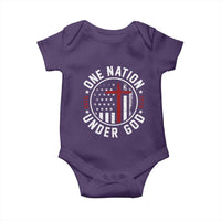 Funny One Nation Under God ESTD 1776 Baby Onesie 4th Of July Patriotic Christian - Wonder Print Shop
