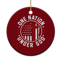 Funny One Nation Under God ESTD 1776 Ceramic Ornament 4th Of July Patriotic Christian - Wonder Print Shop