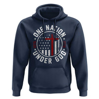 Funny One Nation Under God ESTD 1776 Hoodie 4th Of July Patriotic Christian - Wonder Print Shop