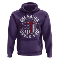 Funny One Nation Under God ESTD 1776 Hoodie 4th Of July Patriotic Christian - Wonder Print Shop