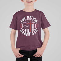 Funny One Nation Under God ESTD 1776 T Shirt For Kid 4th Of July Patriotic Christian - Wonder Print Shop
