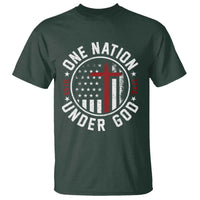 Funny One Nation Under God ESTD 1776 T Shirt 4th Of July Patriotic Christian - Wonder Print Shop