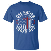 Funny One Nation Under God ESTD 1776 T Shirt 4th Of July Patriotic Christian - Wonder Print Shop