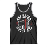 Funny One Nation Under God ESTD 1776 Tank Top 4th Of July Patriotic Christian - Wonder Print Shop