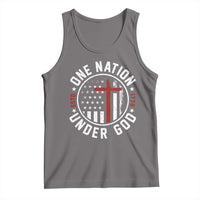 Funny One Nation Under God ESTD 1776 Tank Top 4th Of July Patriotic Christian - Wonder Print Shop