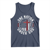 Funny One Nation Under God ESTD 1776 Tank Top 4th Of July Patriotic Christian - Wonder Print Shop