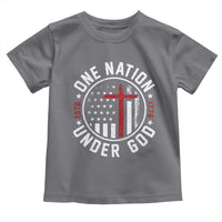 Funny One Nation Under God ESTD 1776 Toddler T Shirt 4th Of July Patriotic Christian - Wonder Print Shop