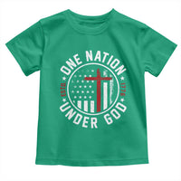 Funny One Nation Under God ESTD 1776 Toddler T Shirt 4th Of July Patriotic Christian - Wonder Print Shop