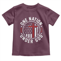 Funny One Nation Under God ESTD 1776 Toddler T Shirt 4th Of July Patriotic Christian - Wonder Print Shop
