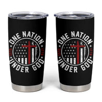 Funny One Nation Under God ESTD 1776 Tumbler Cup 4th Of July Patriotic Christian - Wonder Print Shop
