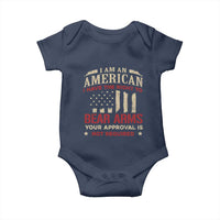Funny I Am An American I Have The Right To Bear Arms Your Approval Is Not Required Baby Onesie Pro 2nd Amendment - Wonder Print Shop