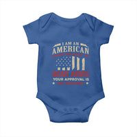 Funny I Am An American I Have The Right To Bear Arms Your Approval Is Not Required Baby Onesie Pro 2nd Amendment - Wonder Print Shop