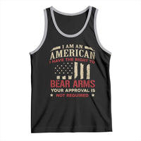 Funny I Am An American I Have The Right To Bear Arms Your Approval Is Not Required Tank Top Pro 2nd Amendment - Wonder Print Shop