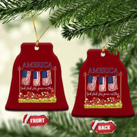 Funny America God Shed His Grace On Thee Ceramic Ornament 4th Of July Christian American Flag - Wonder Print Shop