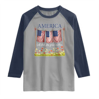 Funny America God Shed His Grace On Thee Raglan Shirt 4th Of July Christian American Flag - Wonder Print Shop