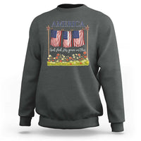 Funny America God Shed His Grace On Thee Sweatshirt 4th Of July Christian American Flag - Wonder Print Shop
