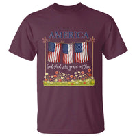 Funny America God Shed His Grace On Thee T Shirt 4th Of July Christian American Flag - Wonder Print Shop