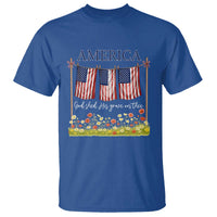 Funny America God Shed His Grace On Thee T Shirt 4th Of July Christian American Flag - Wonder Print Shop