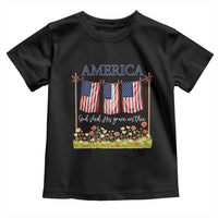 Funny America God Shed His Grace On Thee Toddler T Shirt 4th Of July Christian American Flag - Wonder Print Shop