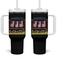 Funny America God Shed His Grace On Thee Tumbler With Handle 4th Of July Christian American Flag - Wonder Print Shop