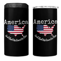 Funny America God Shed His Grace On Thee 4th of July 4 in 1 Can Cooler Tumbler - Wonder Print Shop