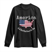 Funny America God Shed His Grace On Thee 4th of July Long Sleeve Shirt - Wonder Print Shop