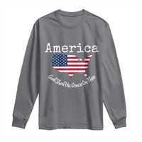 Funny America God Shed His Grace On Thee 4th of July Long Sleeve Shirt - Wonder Print Shop