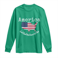 Funny America God Shed His Grace On Thee 4th of July Long Sleeve Shirt - Wonder Print Shop