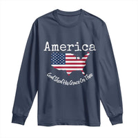 Funny America God Shed His Grace On Thee 4th of July Long Sleeve Shirt - Wonder Print Shop