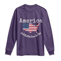 Funny America God Shed His Grace On Thee 4th of July Long Sleeve Shirt - Wonder Print Shop