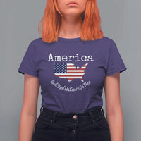 Funny America God Shed His Grace On Thee 4th of July T Shirt For Women - Wonder Print Shop