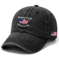 Funny America God Shed His Grace On Thee 4th of July Washed Cotton Baseball Cap