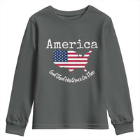 Funny America God Shed His Grace On Thee 4th of July Youth Sweatshirt - Wonder Print Shop