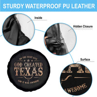 Funny On The Eight Day God Created Texas And It Was Awesome Spare Tire Cover American Texan - Wonder Print Shop