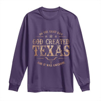 Funny On The Eight Day God Created Texas And It Was Awesome Long Sleeve Shirt American Texan - Wonder Print Shop