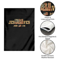 Funny Jesus Saves USA John 3 16 Garden Flag Christian 4th Of July Bible Verse - Wonder Print Shop