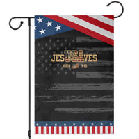 Funny Jesus Saves USA John 3 16 Garden Flag Christian 4th Of July Bible Verse