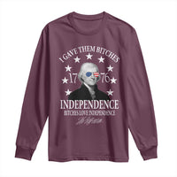 Funny I Gave Them Bitches 1776 Independence Bitches Love Independence Long Sleeve Shirt Thomas Jefferson - Wonder Print Shop