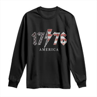 Patriotic 4th Of July 1776 America Classic Rock Long Sleeve Shirt Vintage American Flag