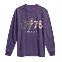 Patriotic 4th Of July 1776 America Classic Rock Long Sleeve Shirt Vintage American Flag