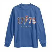 Patriotic 4th Of July 1776 America Classic Rock Long Sleeve Shirt Vintage American Flag