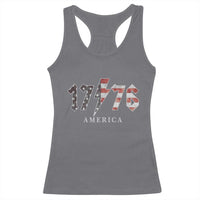 Patriotic 4th Of July 1776 America Classic Rock Racerback Tank Top Vintage American Flag