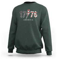 Patriotic 4th Of July 1776 America Classic Rock Sweatshirt Vintage American Flag