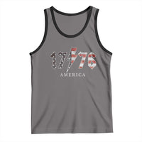 Patriotic 4th Of July 1776 America Classic Rock Tank Top Vintage American Flag