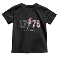 Patriotic 4th Of July 1776 America Classic Rock Toddler T Shirt Vintage American Flag