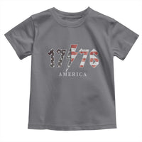 Patriotic 4th Of July 1776 America Classic Rock Toddler T Shirt Vintage American Flag