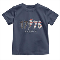 Patriotic 4th Of July 1776 America Classic Rock Toddler T Shirt Vintage American Flag